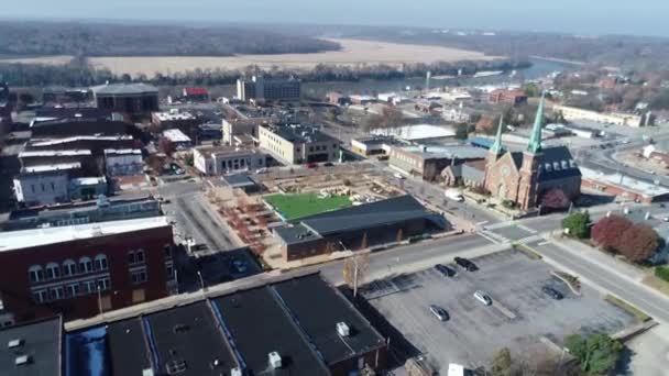 Clarksville Tennessee Innenstadt Luftaufnahme Erstaunliche Landschaft — Stockvideo