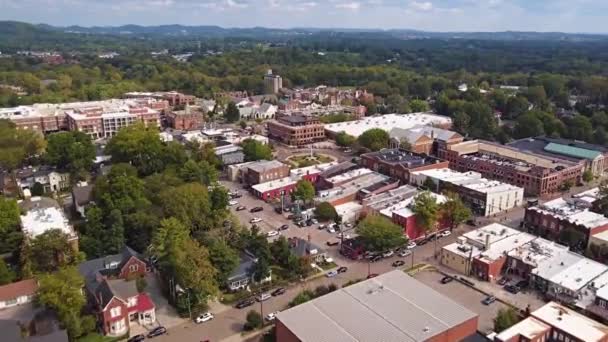 Franklin Flygfoto Downtown Fantastiskt Landskap Tennessee — Stockvideo