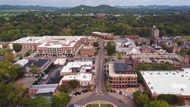 Franklin Downtown Aerial View Tennessee Amazing Landscape — Stok Video