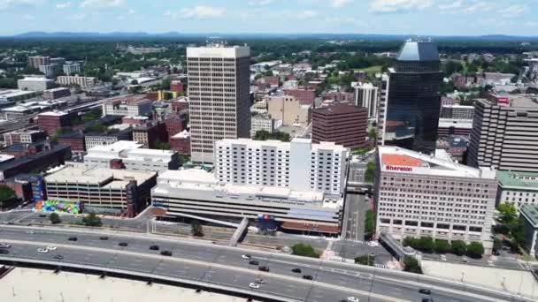 Springfield Aerial View Downtown Massachusetts Verbazingwekkend Landschap — Stockvideo