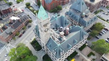 Lowell Belediye Binası, Massachusetts, Şehir merkezi, Hava Manzarası, İnanılmaz Manzara