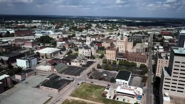 Evansville Indiana Binnenstad Uitzicht Lucht Amazing Landschap — Stockvideo