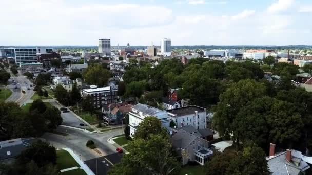Evansville Downtown Aerial View Indiana Amazing Landscape — Stock video