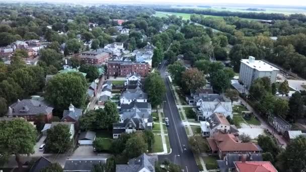 Evansville Aerial Flying Downtown Amazing Landscape Indiana — Stok Video