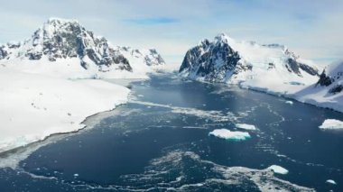 Antarktika, Güney Kutbu, Buz Dağları, Hava Manzarası, Antarktika Okyanusu, İnanılmaz Manzara
