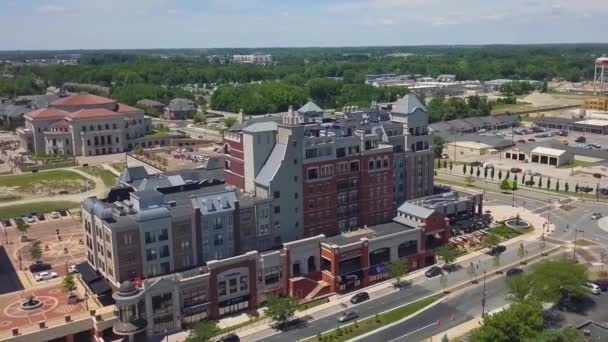 Carmel Indiana Aerial View Carmel City Center Downtown — Stock video