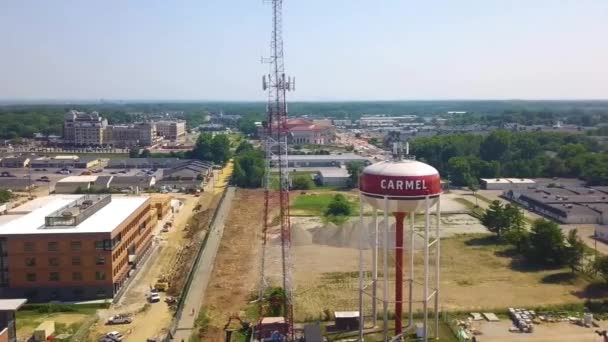 Carmel Indiana Arts Design District Carmel Water Tower Aerial View — 비디오