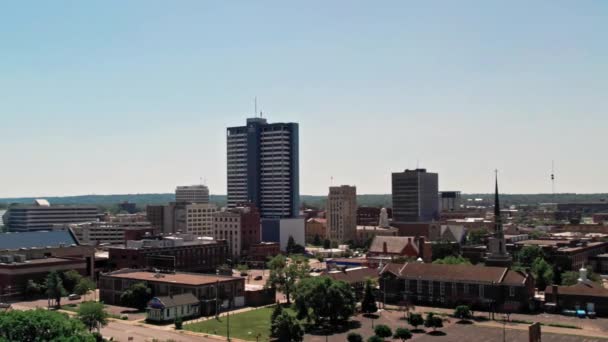 South Bend Aerial View Downtown Amazing Landscape Indiana — ストック動画