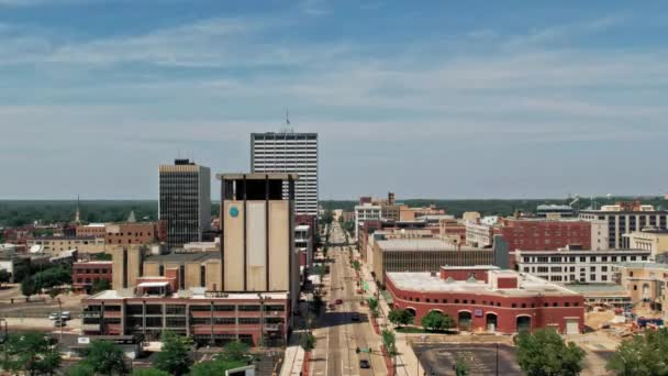 South Bend Aerial View Downtown Indiana Amazing Landscape — Wideo stockowe