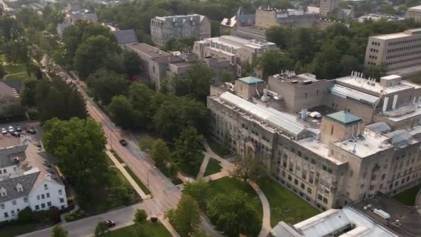 Indiana University Bloomington Amazing Landscape Aerial View — стоковое видео