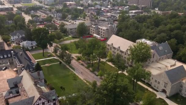 Aerial View Amazing Landscape Indiana University Bloomington — Stockvideo