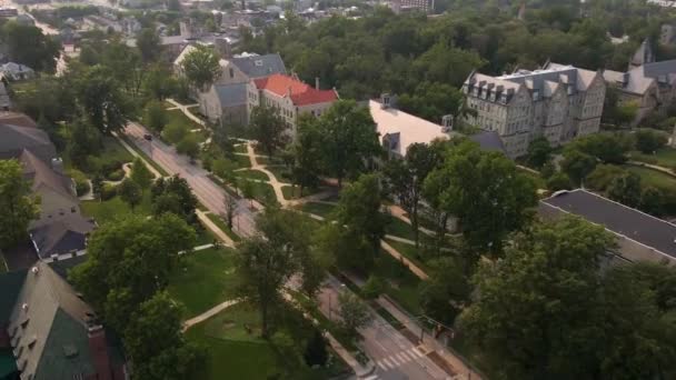 Aerial View Indiana University Bloomington Amazing Landscape — стоковое видео