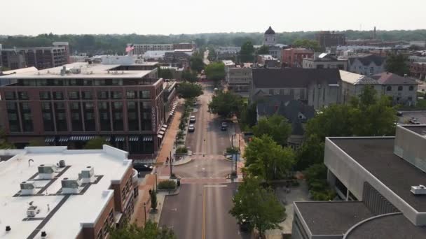 Bloomington Aerial View Indiana Downtown Amazing Landscape — Vídeos de Stock