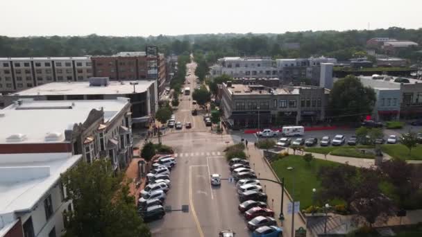 Bloomington Downtown Indiana Aerial View Amazing Landscape — Vídeos de Stock