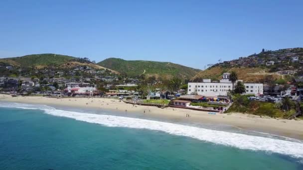 Laguna Beach Pacific Coast California Aerial View Amazing Landscape — Stock Video