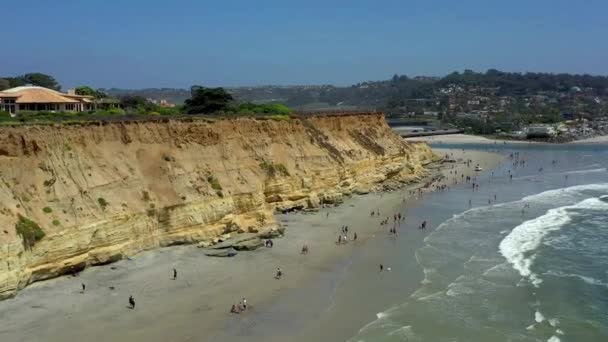 Del Mar California Aerial View Pacific Coast Amazing Landscape — Stock Video
