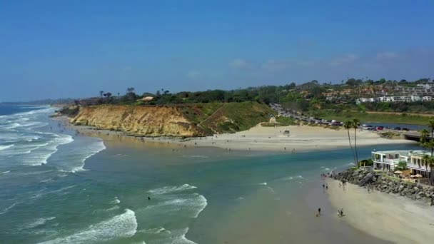 Del Mar California Pacific Coast Aerial View Amazing Landscape — Stockvideo