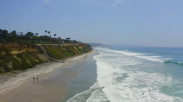 Del Mar Aerial View Pacific Coast California Amazing Landscape — Stockvideo