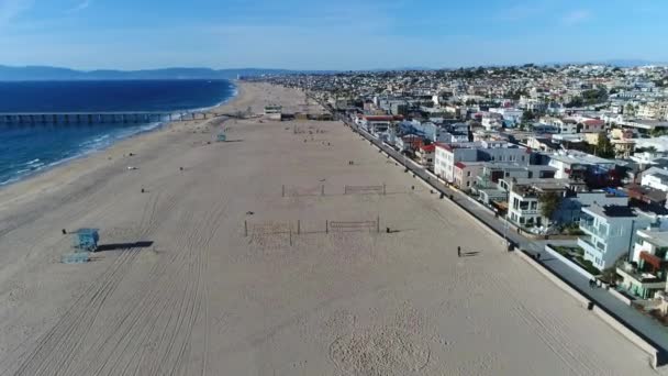 Hermosa Beach California Costa Del Pacífico Vista Aérea Paisaje Increíble — Vídeos de Stock
