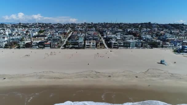 Manhattan Beach Californie Côte Pacifique Vue Aérienne Paysage Incroyable — Video