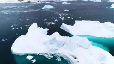 Antarktika, Buzdağları, Antarktika Okyanusu, Güney Kutbu, Drone Manzarası, İnanılmaz Manzara