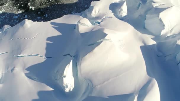 Antarktis Südpol Antarktischer Ozean Eisberge Drohnenblick Erstaunliche Landschaft — Stockvideo