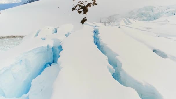 Antarktis Südpol Drohnenblick Eisberge Tolle Landschaft Antarktischer Ozean — Stockvideo