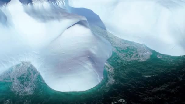Antarktika Güney Kutbu Buzdağları Drone View Antarktika Okyanusu Nanılmaz Manzara — Stok video