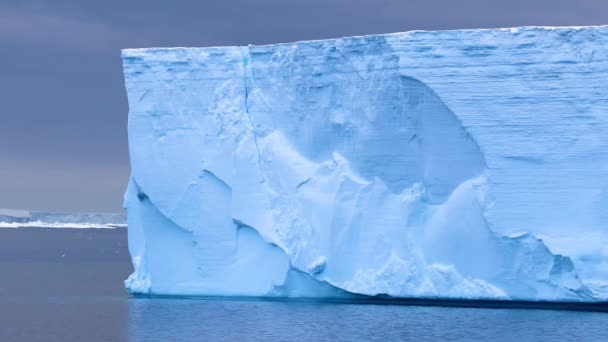 Antártica Pólo Sul Icebergs Vista Drone Paisagem Incrível Oceano Antártico — Vídeo de Stock