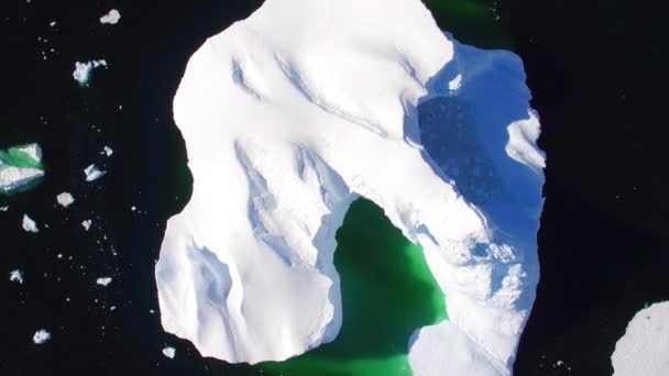 Antarktika Buzdağları Drone View Antarktika Okyanusu Güney Kutbu Nanılmaz Manzara — Stok video