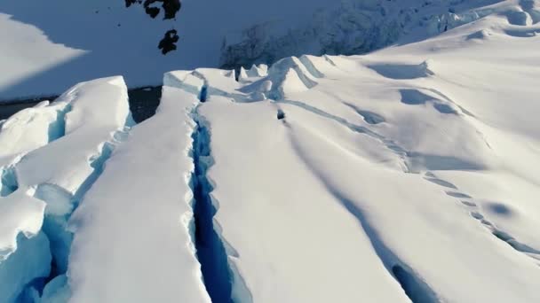Antártida Icebergs Vistas Los Drones Polo Sur Océano Antártico Paisaje — Vídeos de Stock