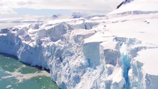 Antarktika Buzdağları Güney Kutbu Nanılmaz Manzara Antarktika Okyanusu Nsansız Hava — Stok video