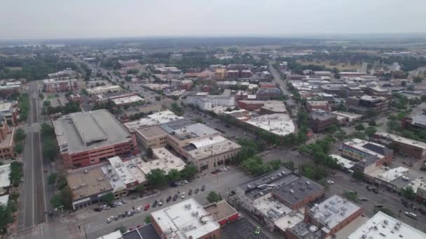 Luftflug Über Fort Collins Colorado Innenstadt Drone View Amazing Landscape — Stockvideo