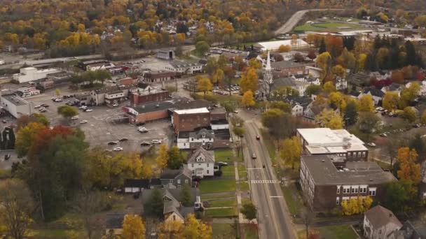 Luftflug Über New Hartford Bundesstaat New York Drone View Innenstadt — Stockvideo