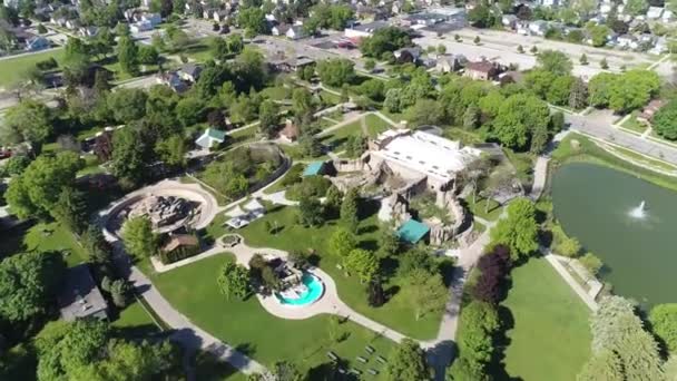 Vol Aérien Dessus Racine Wisconsin Vue Sur Drone Paysage Incroyable — Video