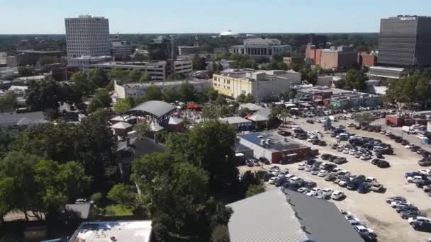 Aerial Flying Lafayette Louisiana Drone View Downtown Amazing Landscape — Vídeos de Stock