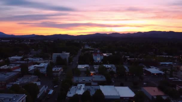 Evening Corvallis Oregon Downtown Drone View Amazing Landscape — ストック動画