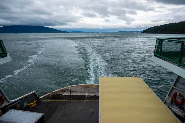 San Juan Islands Usa 2021 View Back Washington State Ferry — 스톡 사진