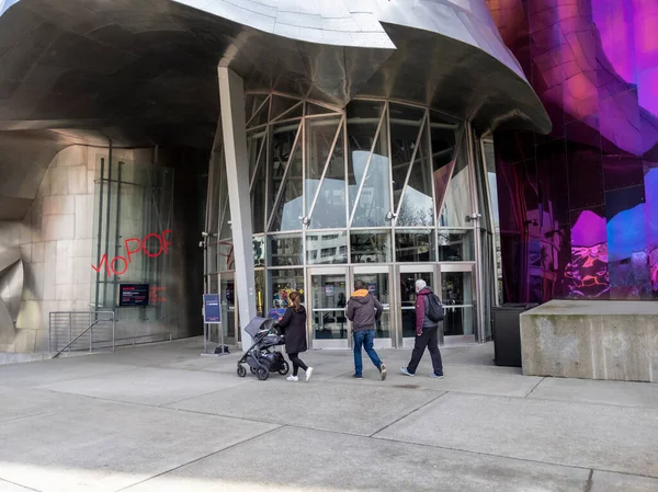 Seattle Eua Por Volta Março 2022 Família Com Carrinho Bebê — Fotografia de Stock