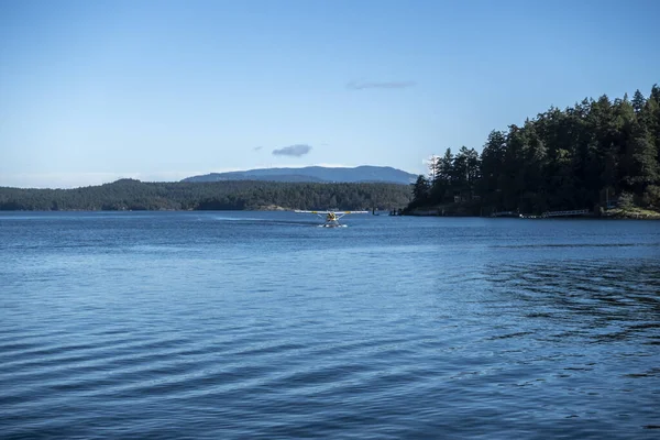 Friday Harbor Usa Circa Noviembre 2021 Vista Avión Mar Aterrizando — Foto de Stock