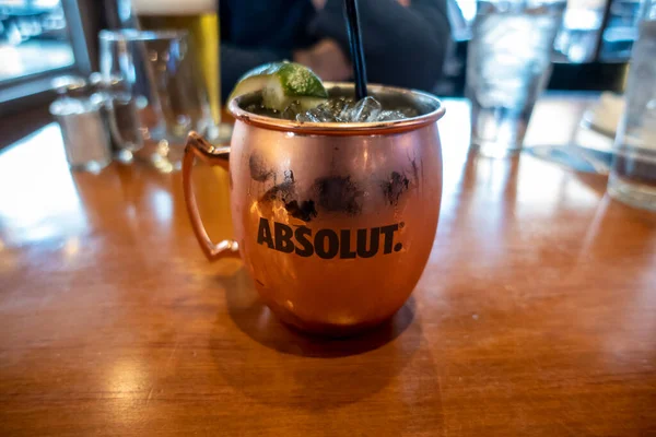 Seattle Usa Circa May 2022 Selective Focus Moscow Mule Alcoholic — Stock Photo, Image