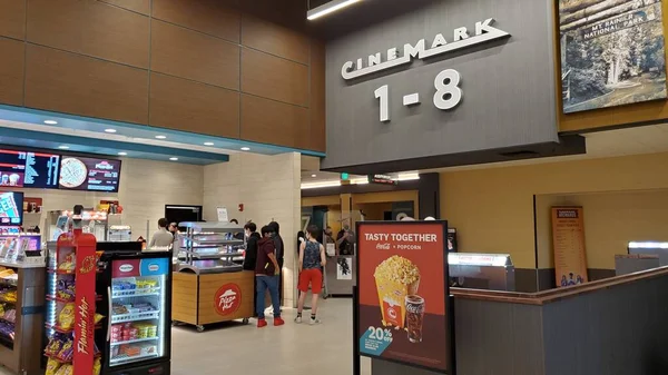 Kirkland Usa Październik 2021 Widok Wnętrze Kina Cinemark — Zdjęcie stockowe