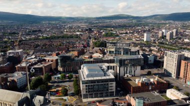 Ulster Üniversitesi 'nin hava manzarası Belfast Kuzey İrlanda