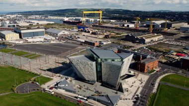 Titanik Merkezi 'nin hava manzarası Belfast Kuzey İrlanda 10-10-21