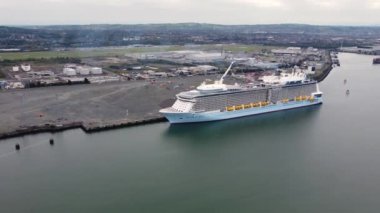 ANTHEM OF THE SEAS the Royal Caribbean Cruise Ship moored at Belfast Harbour N Ireland Ireland