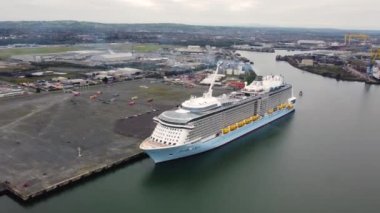 ANTHEM OF THE SEAS the Royal Caribbean Cruise Ship moored at Belfast Harbour N Ireland Ireland