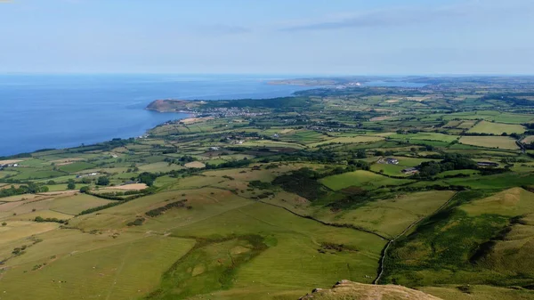 Letecká Fotografie Krásné Scenérie Skal Moře Severním Pobřeží Irska — Stock fotografie