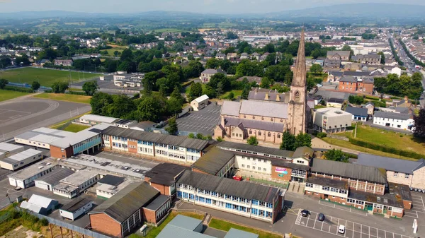 Aerial Photo Holy Trinity Church Cookstown Tyrone Northern Ireland — Foto Stock