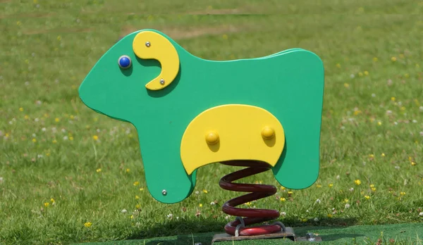 Spielplatz Mit Rutschen Sandkästen Und Schaukeln — Stockfoto