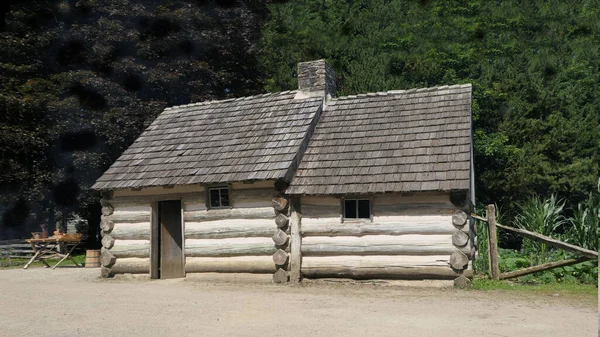 Eski Amerikan 1800 Stili Ahşap Evler Barakalar Eskrim Yeni Dünya — Stok fotoğraf